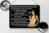 Blechschild Pinup 40x30cm 10 Gründe Bier besser als Frau