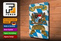 Blechschild Spruch 30x40cm höchste was Mensch werden Bayer