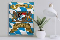 Blechschild Spruch 30x40cm höchste was Mensch werden Bayer