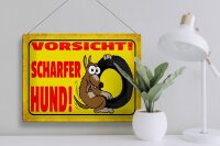 Blechschild Hinweis 40x30cm Vorsicht scharfer Hund