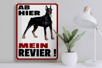 Blechschild Hinweis 30x40cm ab hier mein Revier Hund
