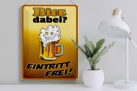 Blechschild Alkohol 30x40cm Bier dabei Eintritt frei