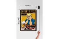 Blechschild Spruch 30x40cm Gründe warum Männer Bier trinken