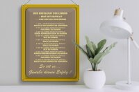 Blechschild Spruch 30x40cm Kreislauf des Lebens was Erfolg