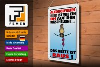 Blechschild Spruch 30x40cm alkoholfreies Bier wie ein BH