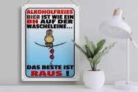 Blechschild Spruch 30x40cm alkoholfreies Bier wie ein BH