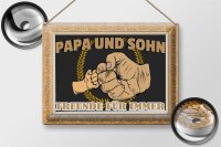 Blechschild Spruch 40x30cm Papa und Sohn Freunde für immer