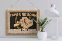 Blechschild Spruch 40x30cm Papa und Sohn Freunde für immer