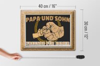 Blechschild Spruch 40x30cm Papa und Sohn Freunde für immer