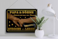 Blechschild Spruch 40x30cm Papa und Söhne nicht immer einer