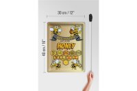 Blechschild Spruch 30x40cm Bee happy eat more honey Honig