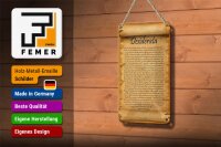 Blechschild Spruch 12x18cm Desiderata Gedicht Englisch