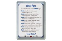 Blechschild Spruch 30x40cm lieber Papa Ich hab dich lieb