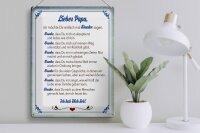 Blechschild Spruch 30x40cm lieber Papa Ich hab dich lieb