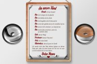 Blechschild Spruch 30x40cm Kind denk immer daran deine Mama