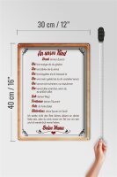 Blechschild Spruch 30x40cm Kind denk immer daran deine Mama