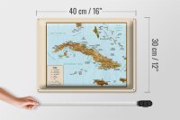Blechschild Cuba 40x30cm Landkarte
