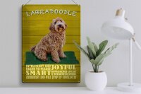 Blechschild Spruch 30x40cm Labradoodle Hund will jump up