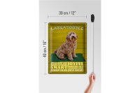 Blechschild Spruch 30x40cm Labradoodle Hund will jump up