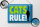 Blechschild Spruch 40x30cm cats rule Katze