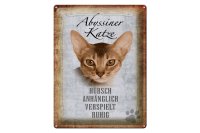 Blechschild Spruch 30x40cm Abyssiner Katze hübsch...