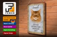 Blechschild Spruch 30x40cm Somali Katze Schild deko