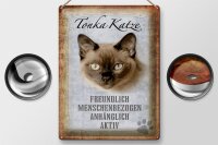 Blechschild Spruch 30x40cm Tonka Katze Schild deko