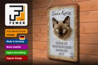 Blechschild Spruch 30x40cm Tonka Katze Schild deko