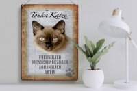 Blechschild Spruch 30x40cm Tonka Katze Schild deko
