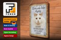 Blechschild Spruch 30x40cm türkische Van Katze Schild