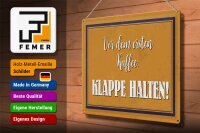 Blechschild Spruch 40x30cm vor dem ersten Kaffee Klappe
