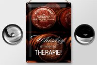 Blechschild Spruch 30x40cm Whiskey ist meine Therapie