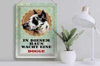 Blechschild Hund 30x40cm in diesem Haus wacht eine Dogge