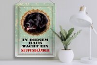 Blechschild Hund 30x40cm diesem Haus wacht Neufundländer