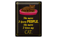 Blechschild Spruch 30x40cm Katze  i love my CAT Geschenk