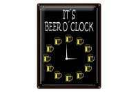 Blechschild Spruch 30x40cm it´s Beer o´clock...