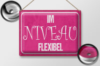 Blechschild Spruch 40x30cm Im NIVEAU flexibel