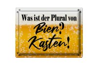 Blechschild Spruch 40x30cm was ist Plural von Bier