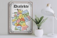 Blechschild Spruch 30x40cm Dialekte Karte Bundesländer