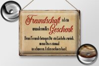 Blechschild Spruch 40x30cm Freundschaft ist ein wundervolles