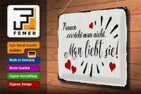 Blechschild Spruch 30x40cm Frauen versteht man nicht man