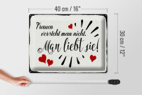 Blechschild Spruch 30x40cm Frauen versteht man nicht man