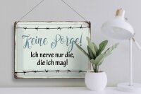 Blechschild 40x30cm keine Sorge ich nerve nur die ich mag