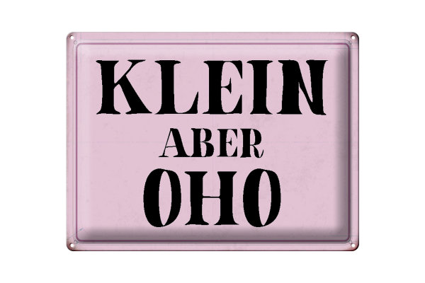 Blechschild Spruch 40x30cm klein aber Oho Schild