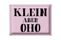 Blechschild Spruch 40x30cm klein aber Oho Schild