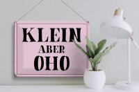 Blechschild Spruch 40x30cm klein aber Oho Schild