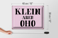 Blechschild Spruch 40x30cm klein aber Oho Schild