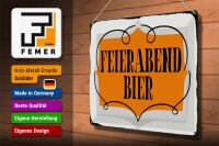 Blechschild Spruch 40x30cm Feierabend Bier Alkohol Schild