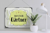 Blechschild Spruch 40x30cm bester Gärtner Schild