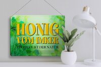 Blechschild Spruch 40x30cm Honig Imker Produkt der Natur